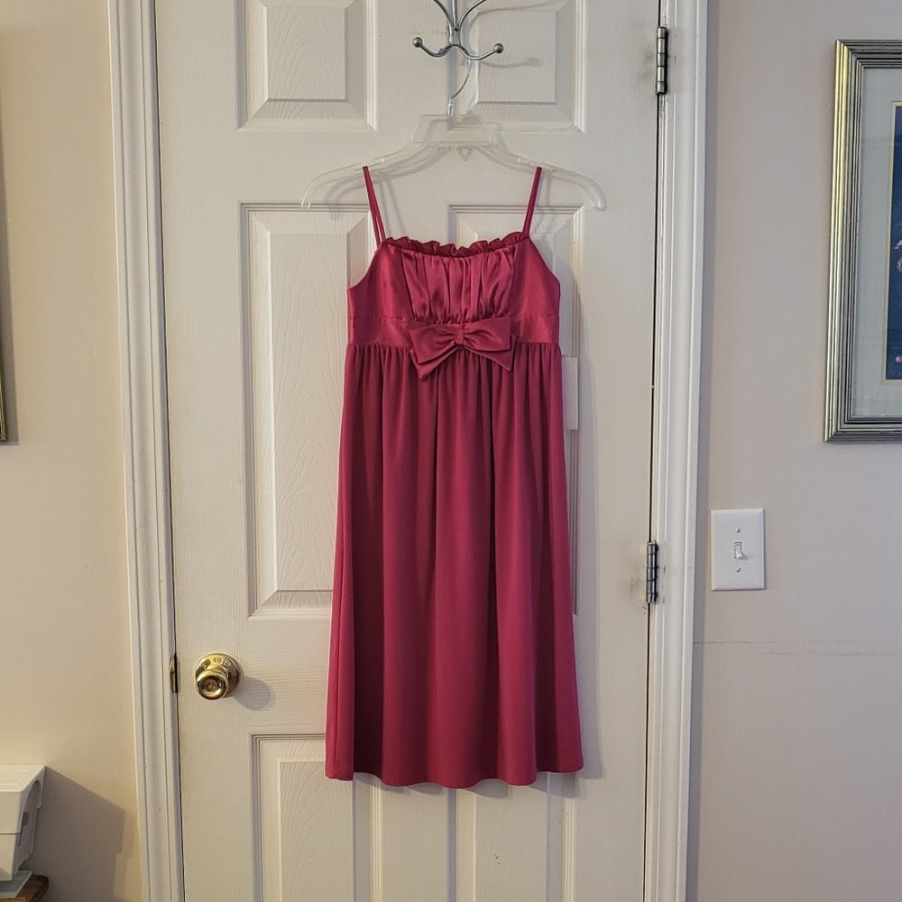 BNWT GORGEOUS SATIN BOW Jessica McClintock Girls Sz 8 Short Fancy Dress!… - Picture 2 of 11